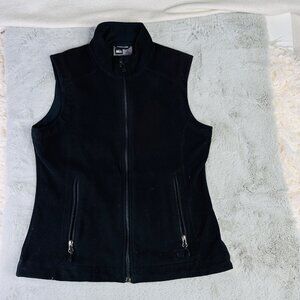 REI Vest Womens Medium Polartec Fleece Full Zip Layering Breathable Black